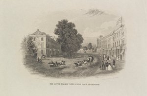 The Lower Parade with Euston Place, Leamington by John Brandard