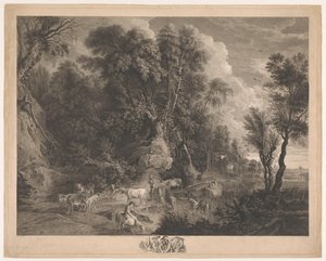 Landscape with Shepherds and Flock at a Watering Place