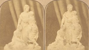 Pair of Early Stereograph Views of British Statues by John Browning
