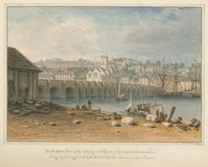 Devonshire - Bideford - Bridge and Town by John Buckler