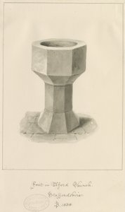 Font in Elford Church