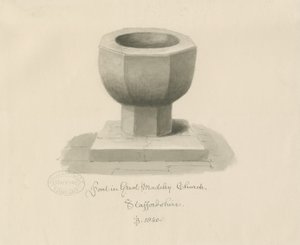 Font in Madeley Church