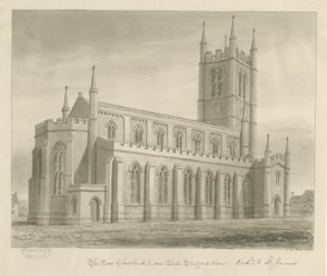 Lane End - New Church: Sepia Drawing