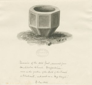 Old Font from Mucklestone Church