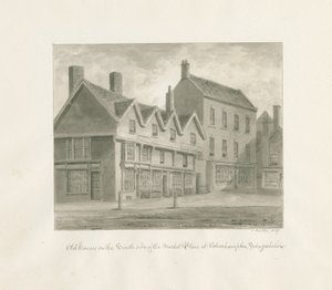 Wolverhampton - Old Houses on the South Side of the Market Place