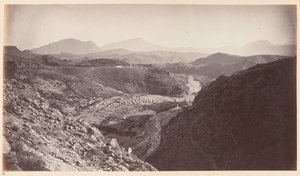 General view from Ali Musjid, looking back towards Peshawar, 1878 circa