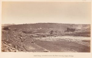 Safed Sang, Viewed from Across the River Showing Sapper Bridge