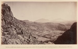 View from a Little Below the Fort, Showing Sunga from Which the Enemy Kept Up a Very Harassing Fire on the Advancing Columns, 1878 by John Burke