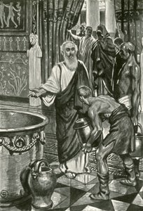 They Filled the Great Vessel of Silver with Pure Water by John Byam Liston Shaw
