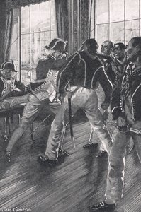 A Scene on board the flagship during the Mutiny of the Nore, illustration from 