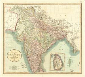 1806 Map of India by John Cary
