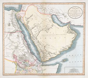 A New Map of Arabia, Including Egypt, Abyssinia, the Red Sea, etc. by John Cary