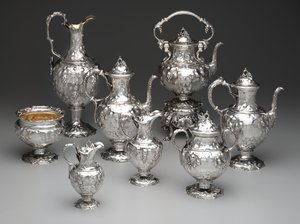Water Kettle on Stand, Coffeepot, Chocolate Pot, Slop Bowl, Sugar Bowl, Milk Jug, Cream Jug and Ewers