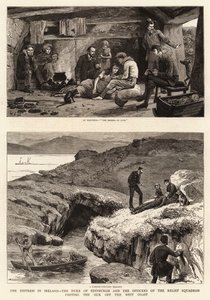 The Distress in Ireland, the Duke of Edinburgh and the Officers of the Relief Squadron Visiting the Sick off the West Coast by John Charles Dollman