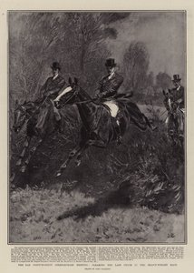 The Bar Point-to-Point Steeplechase Meeting, Clearing the Last Fence in the Heavy-Weight Race by John Charlton