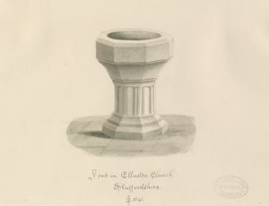 Font in Ellastone Church