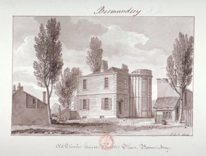 Old Printers House, Printers Place, Bermondsey, London, 1826 by John Chessell Buckler