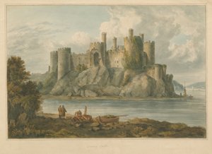 Wales - Carnarvonshire - Conway Castle, 1810 by John Chessell Buckler