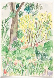 Golden Rain in a Garden