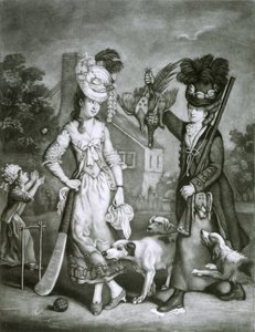 Miss Wicket and Miss Trigger, 1778 by John Collet