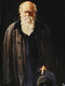 Portrait of Charles Darwin, standing three quarter length