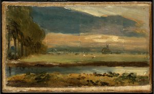 Dedham Church from Flatford by John Constable
