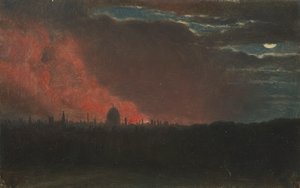 Fire in London, Seen from Hampstead by John Constable