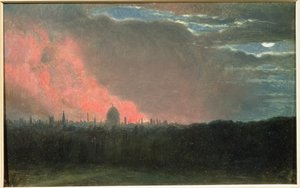 Fire in London Seen from Hampstead by John Constable