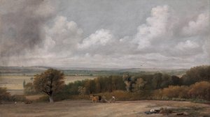 Ploughing Scene in Suffolk, 1824 to 1825 by John Constable