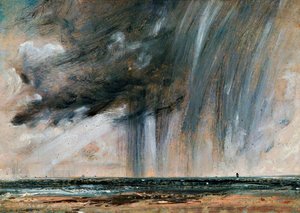 Rainstorm over the sea, seascape study with rainclouds by John Constable