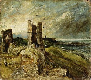 Sketch of Hadleigh Castle (recto) by John Constable