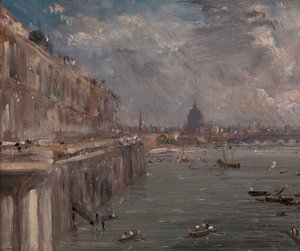 Somerset House Terrace from Waterloo Bridge, ca. 1819
