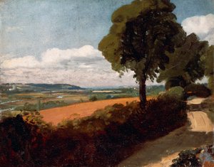 View from a Road Leading to East Bergholt by John Constable