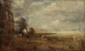 Waterloo Bridge Seen from Whitehall Stairs by John Constable