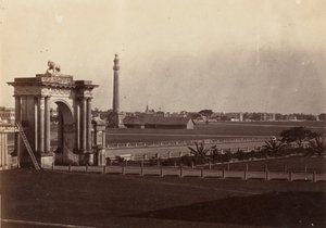 View of Chowringhee from Government House, Calcutta, 1858-61