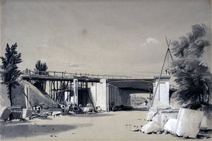 Denbigh Hall Bridge from the Road, 25th June 1837