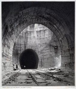 Great ventilating shaft, Kilsby Tunnel, Northamptonshire, 1838