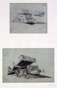 Two examples of contractors tipping wagons, 1830s by John Cooke Bourne