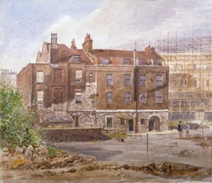 East front of the Almonry office, Middle Scotland Yard, Westminster, London