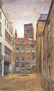 Tower of the Church of St Matthew, Friday Street as seen from Fountain Court, London