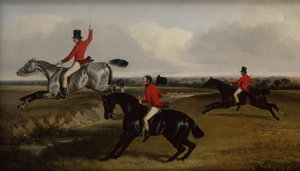 Three Huntsmen Taking a Brook