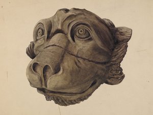 Cat Head Gargoyle
