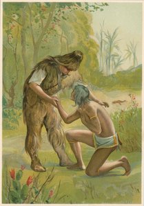 Scene from Robinson Crusoe by Daniel Defoe, 1892 by John Dawson Watson