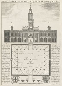 An Elevation, Plan and History of the Royal Exchange of London by John Donowell