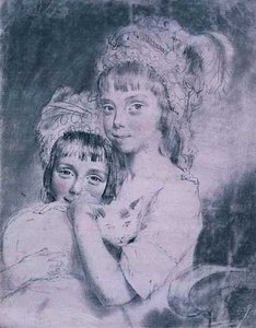 The Two Miss Comparts by John Downman