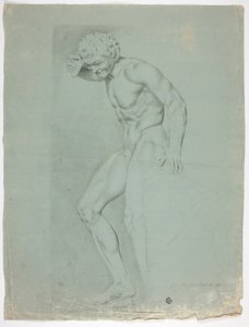 Antique Statue of Standing Faun with Cymbals