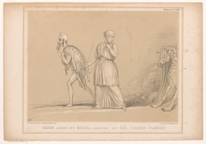 Caricature of Richard Cobden as Jason (Jason, Aided by Medea, Carries Off the Golden-Fleece) (HB Sketches) by John Doyle