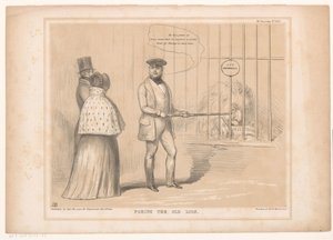 Caricature with Queen Victoria at the Lion