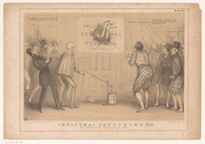 Caricature with Prime Minister Peel as Harlequin by John Doyle