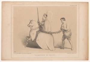 Caricature with Prime Minister Robert Peel and Daniel O